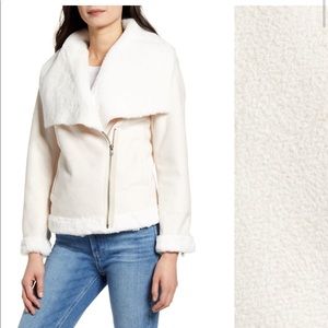 Cupcakes and Cashmere Dublin Faux Fur Moto Jacket